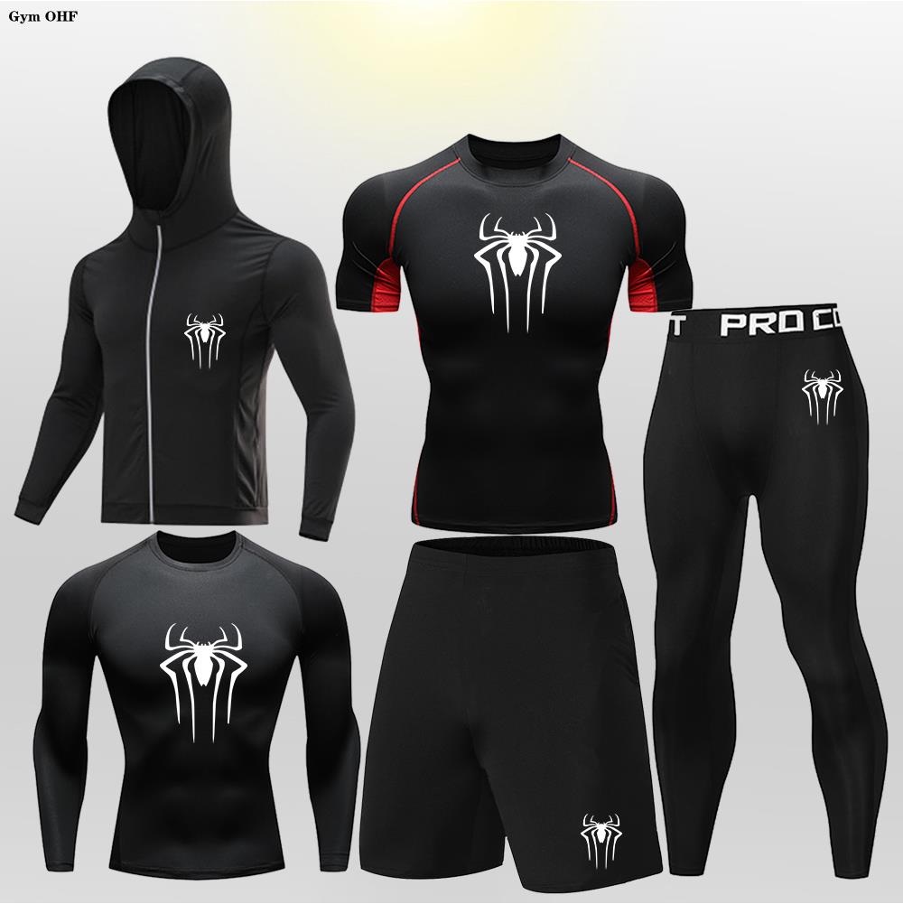 Running Jogging Gear - MMA Boxing Compression Jerseys Sets para