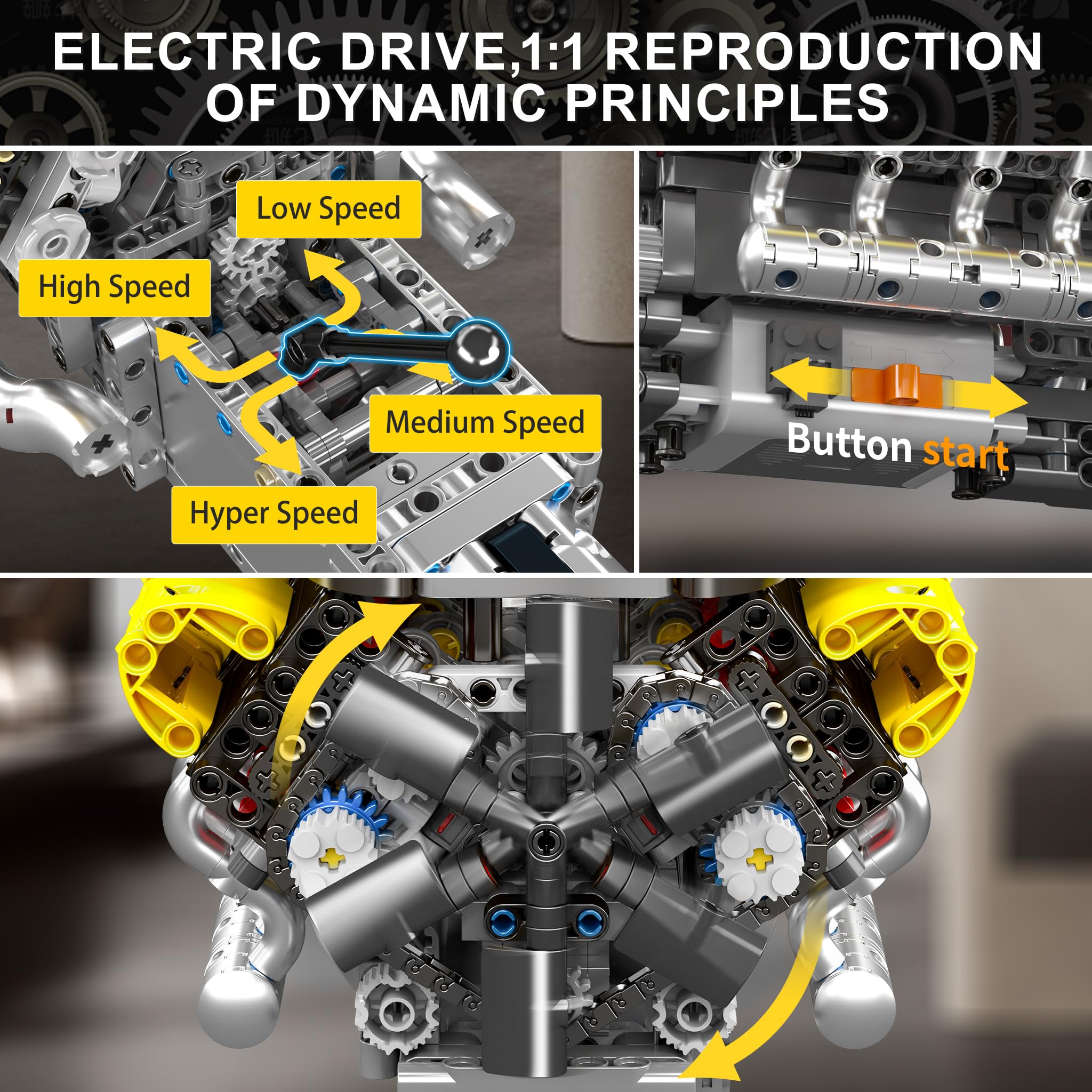Kit de modelo de motor V12 que - Running Gear Engine avaliação e preço