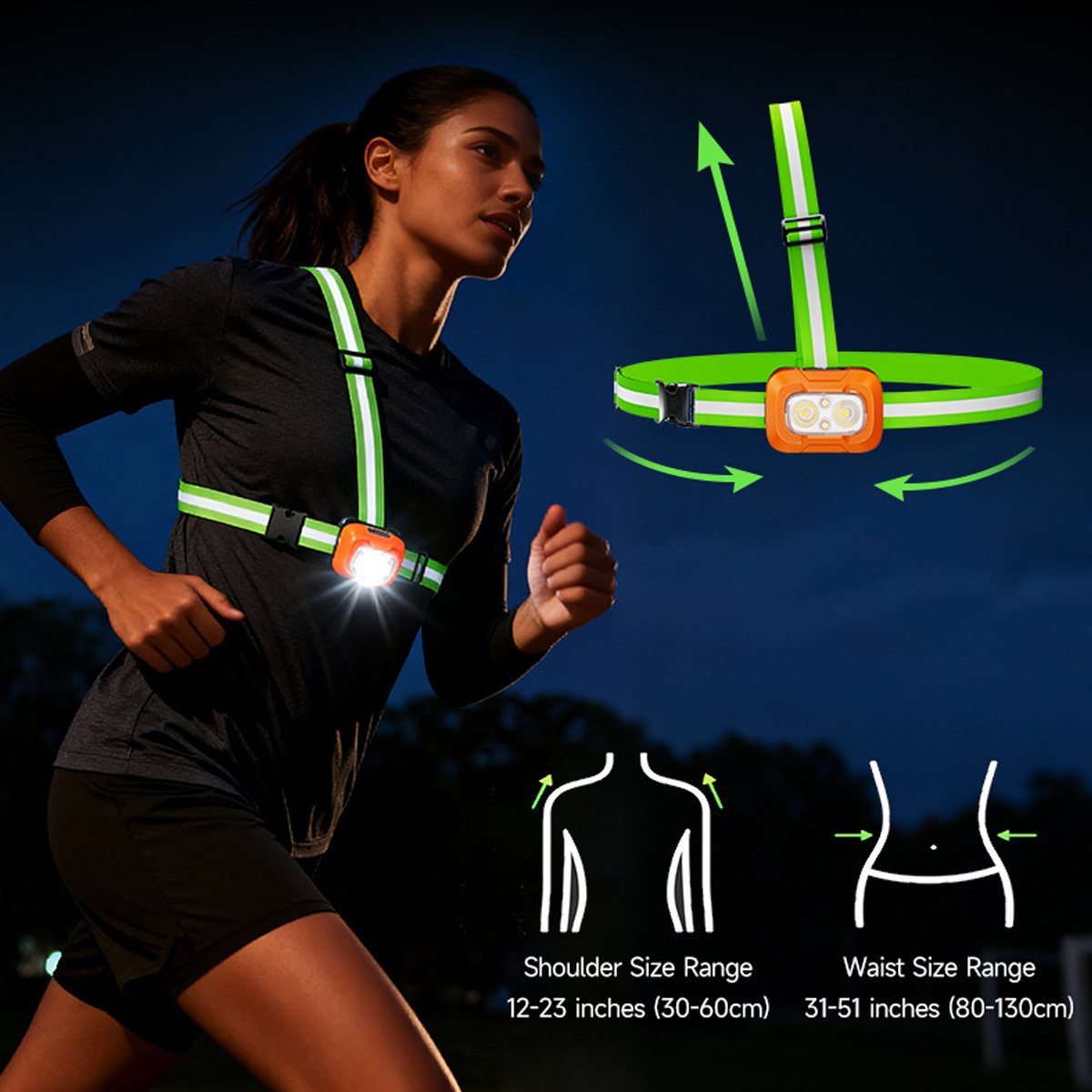 Lanterna de Peito Recarregável - Running Jogging Gear avaliação e preço
